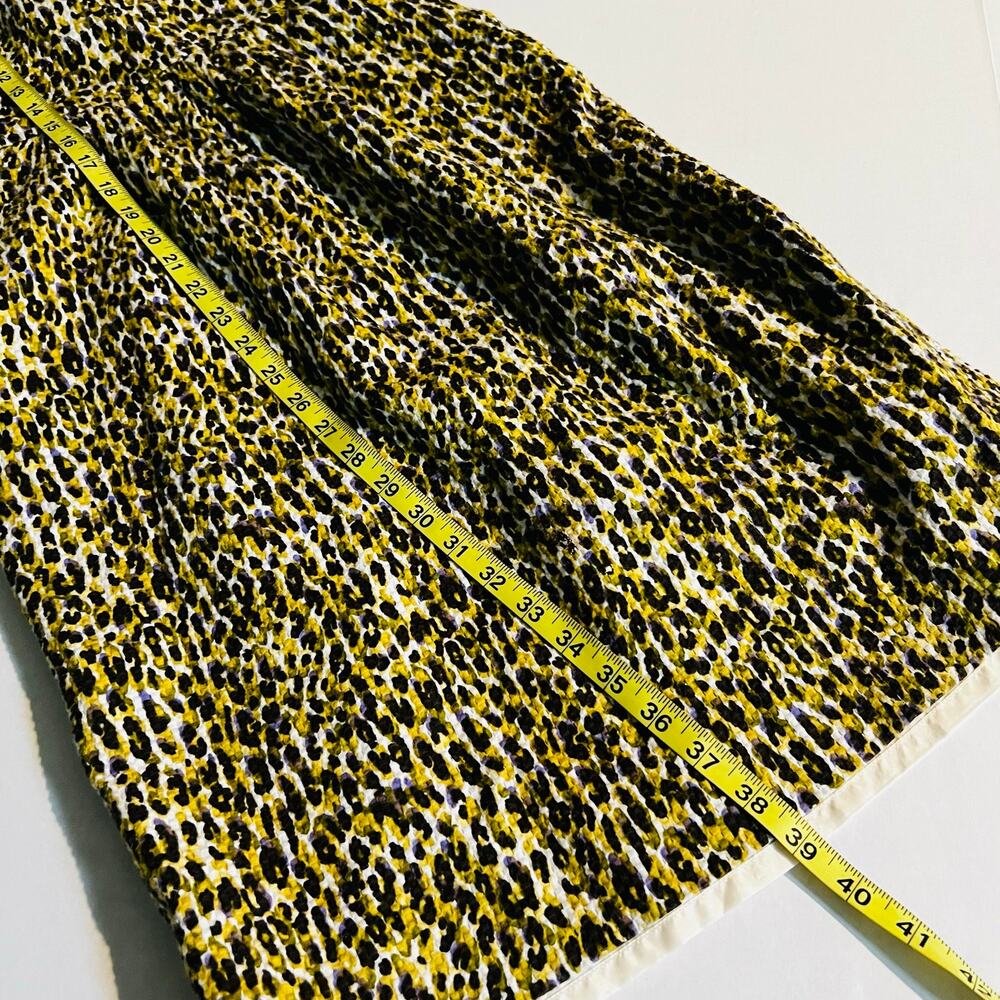 J. Crew Textured Leopard Print V Neck Sleeveless Dress Size XS Brown Cream - Picture 8 of 9
